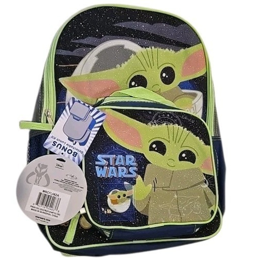 Disney Star Wars Back Pack With Detachable Lunchbag Sparkles NWT (A-14)
